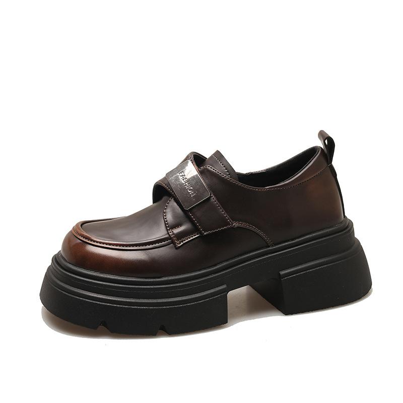 Leather Platform Loafers Women's 2025 New Autumn British Style Small Leather Shoes Women's Versatile Mary Jane Women's Shoes