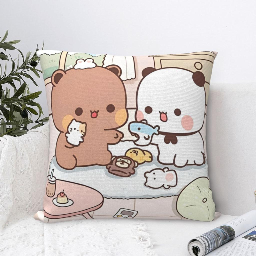 Bear And Panda Bubu Dudu Pillow Covers Accessories Soft Cushion Cover Decorations Throw Pillow Case Cover Car Multi-Size