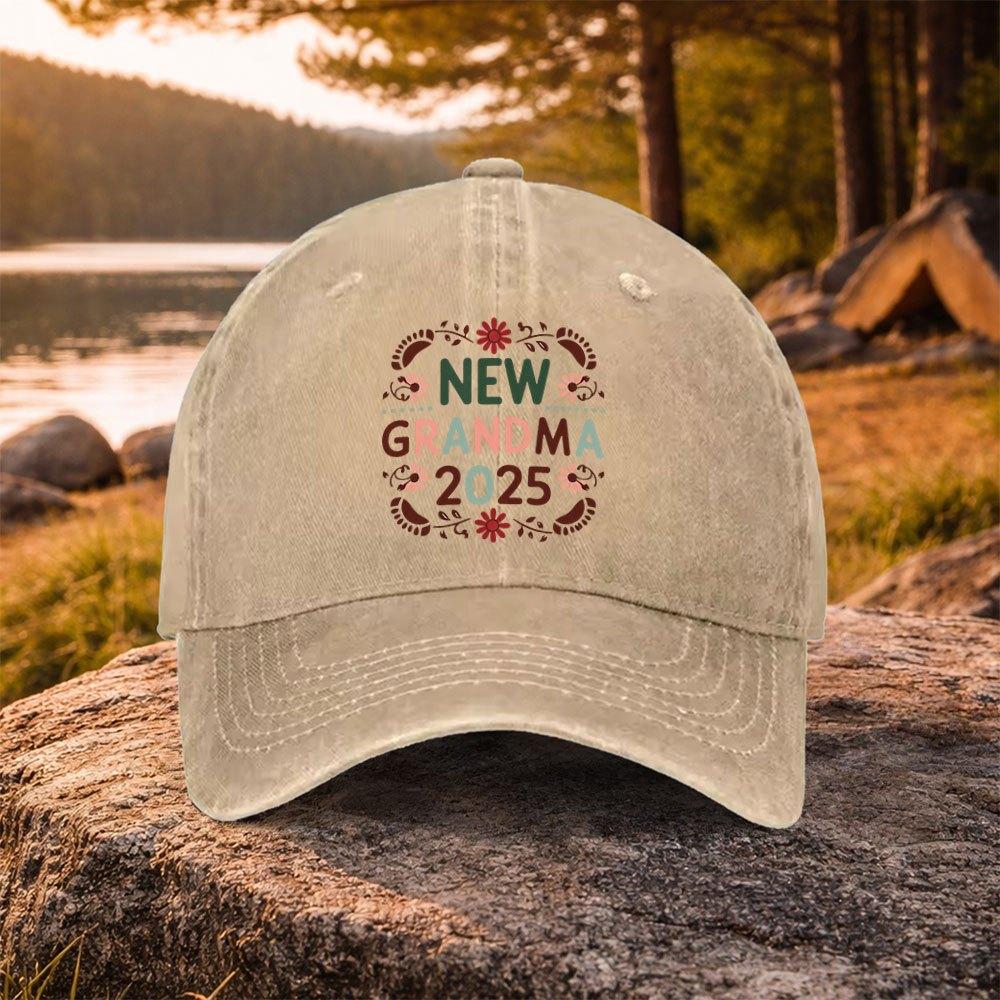 Grandma Printed Washed Baseball Cap Unisex Casual Golf Outdoor Hat