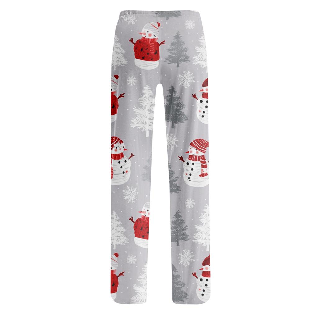 Women's Christmas Print Casual Pants for Holiday Festive Wear