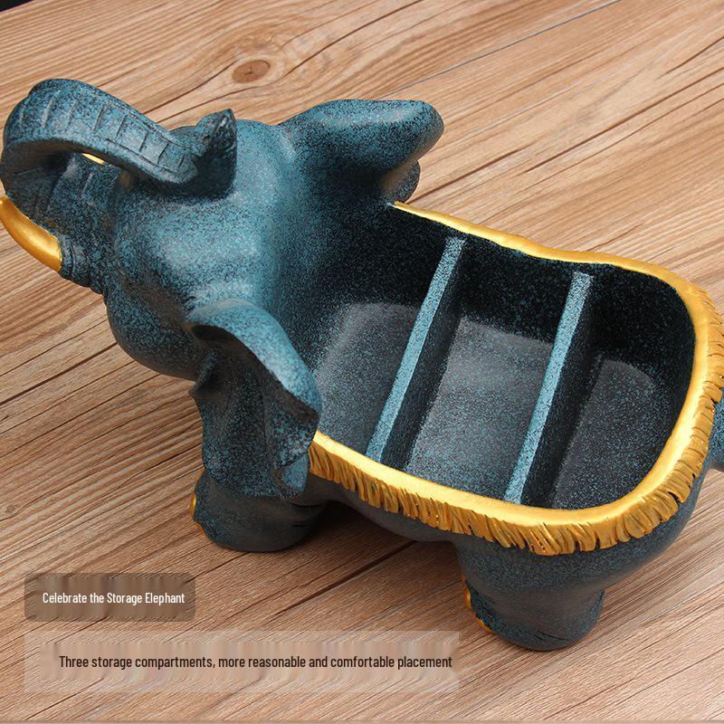 Elephant Resin Crafts: European Style Home and Office Ornaments