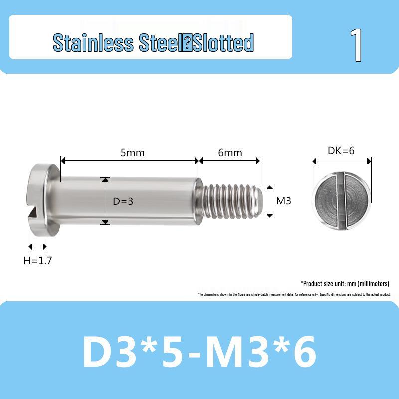 M3M4 Stainless Steel Slotted Set Screw & Half-Threaded Rod
