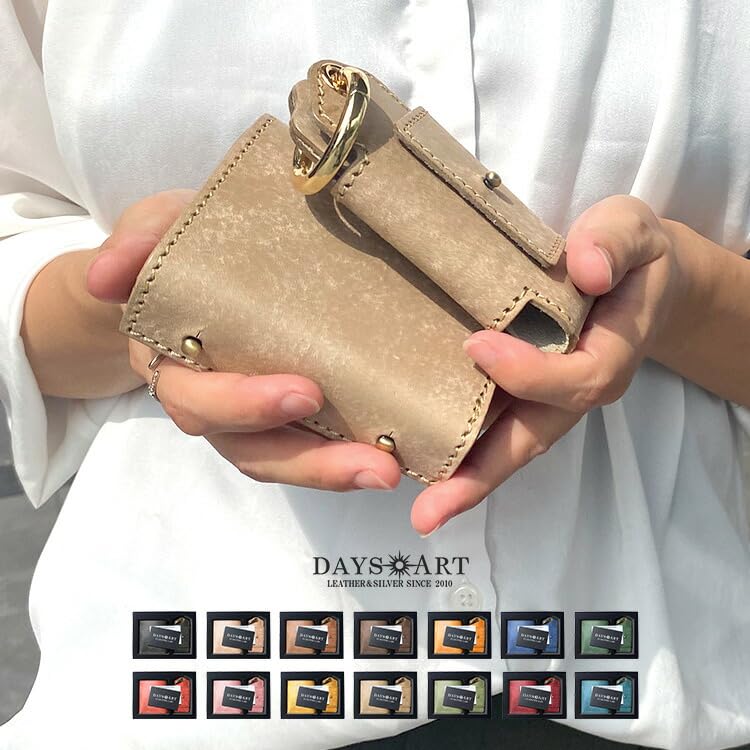leather compact genuine Italian coin purse set [Days Art] Book-shaped wallet, multi-key case, gift, wallet, wallet, men's, women's, unisex, leather,