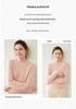 Women's Cashmere Half-High Collar Solid Color Pullover Sweater for Autumn/Winter - Loose, Thickened, Knit Base Layer