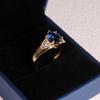 Elegant Vintage Natural Gemstone Blue Kyanite Sterling Silver Ring for Women Anniversaries and Engagement and Holiday Gifts