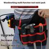 Rotating Electrician Tool Bag Adjustable Waterproof Waist Belt Pouch Multiple Pockets Thicken Tools Storage Bag