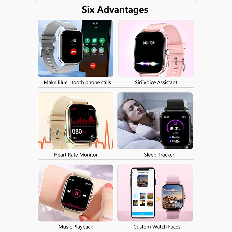 Original Smart Watch Clock Fitness Heart Monitor Sport Smartwatch Bluetooth Calls Watches For Men Women Pk Huawei Amazfit