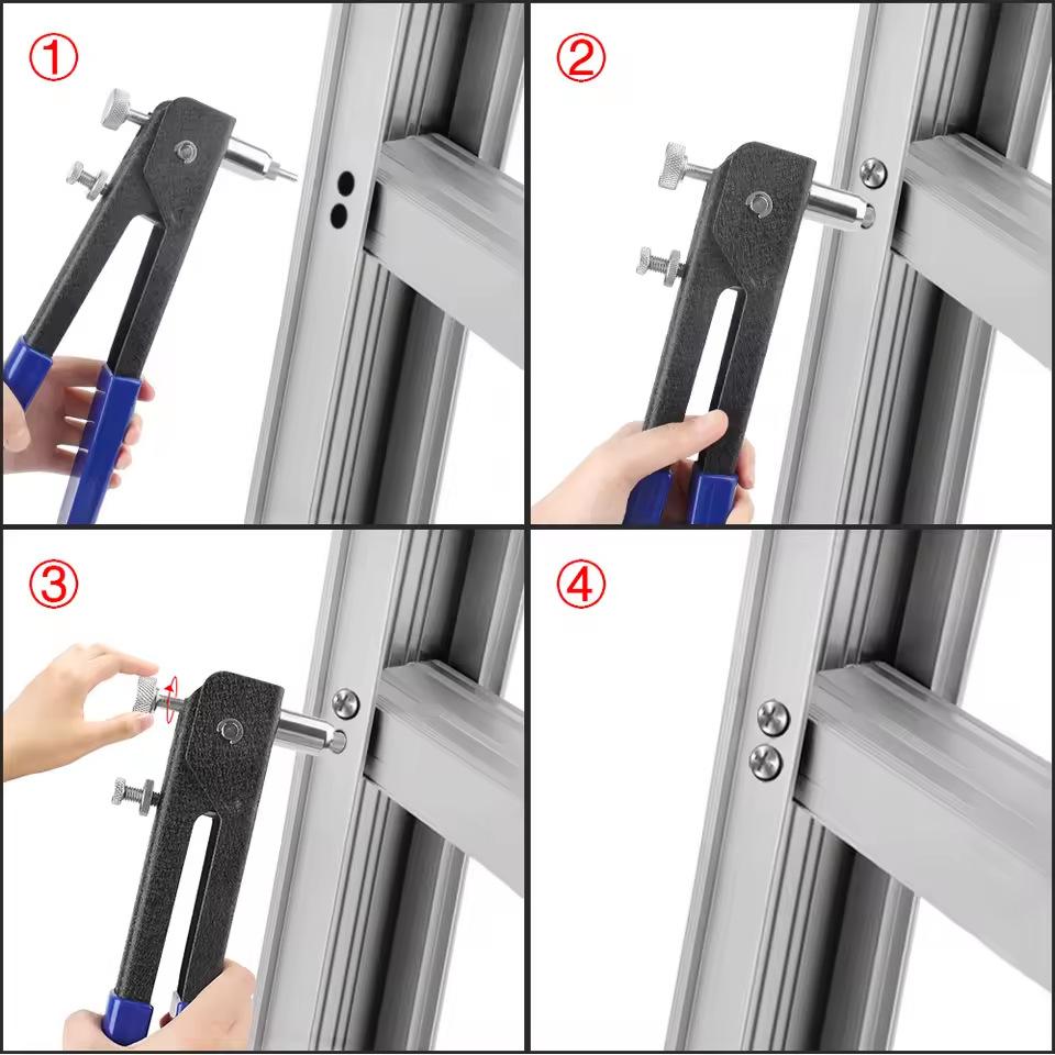 Klinkmoeren 150 STUKS Pistool Doorn Kit M3/M4/M5/M6/M8 of Moer Klinknagel Doorns Reparatiegereedschap Klinknagelpistool PlatteKop Pop Moer Klinknagelpistool Set