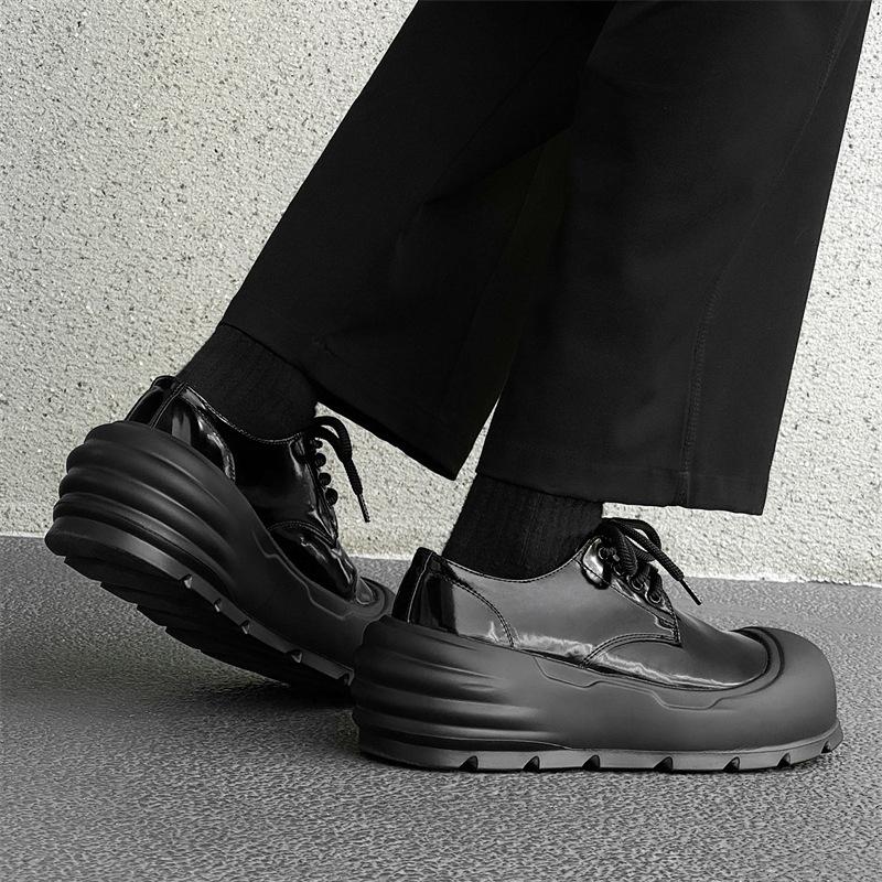 Herren neue Big Head Casual Vielseitig Trend Lederschuhe jung Nische trendig Herren höhenerhöhende Lederschuhe 24914-J