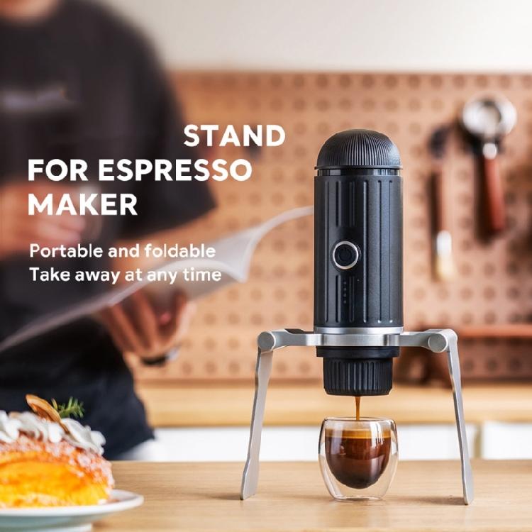 Portable Coffee Machine Holder Aluminum Lightweight Stand For Outdoor Camping Home Office Space Saving