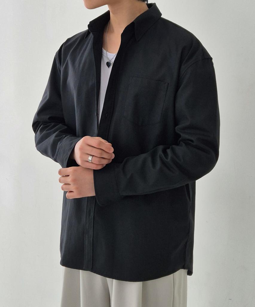 UMM Standard Fit Plain Hellsford Shirt_Black