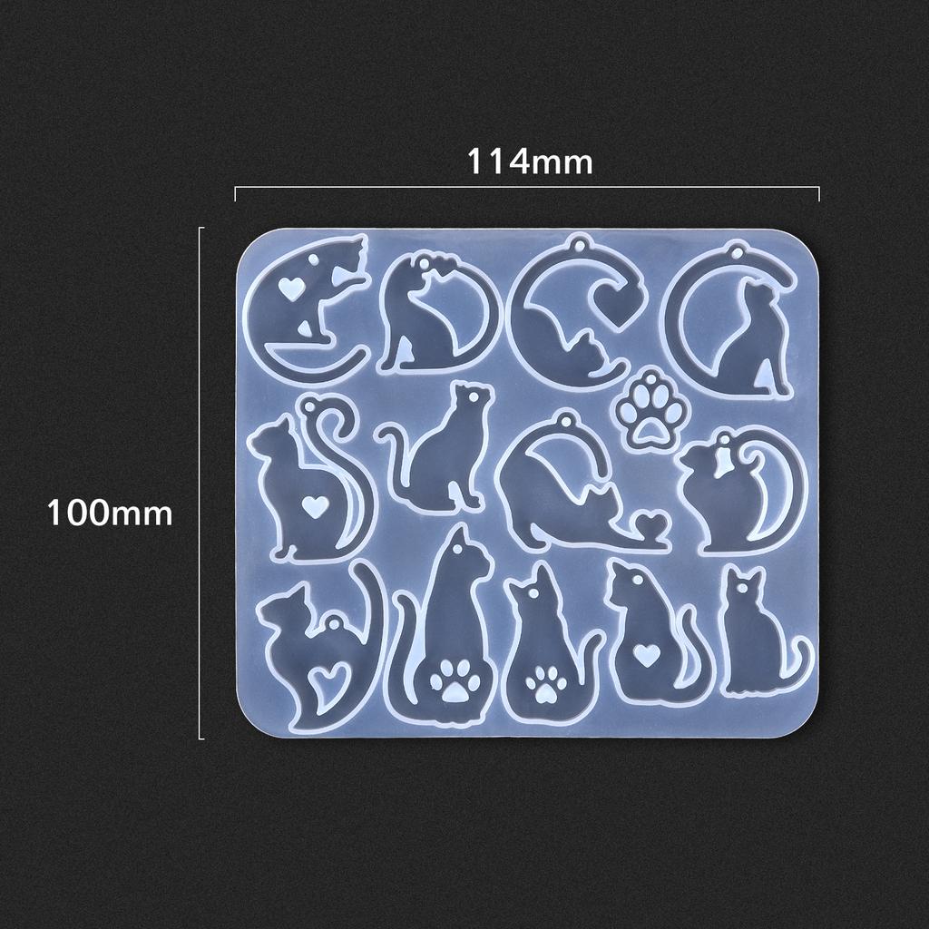 Cute Cat Butterfly Animal Earring Keychain  Epoxy Resin Silicone Mold DIY Spider Snake Pendant Jewelry Making Decoration Crafts