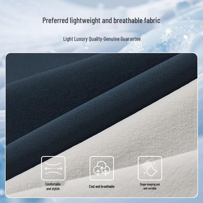 MONTAGUT Men's Cooling Straight-Fit Casual Trousers