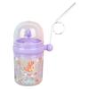 Whale Squirt Drinking Cup with Straw Leak Proof Reusable Sippy Cup for Kids 260ml Whale Fountain Tumbler for Party School Beach