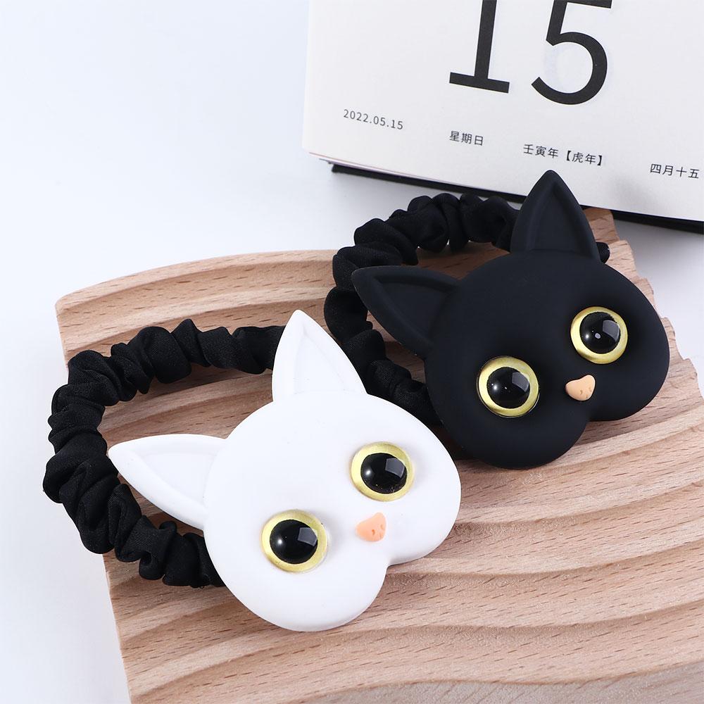 Simple Animal Cloth Women Korean Female Hair Ties Cartoon Hair Rope Scrunchies Kitten Headwear