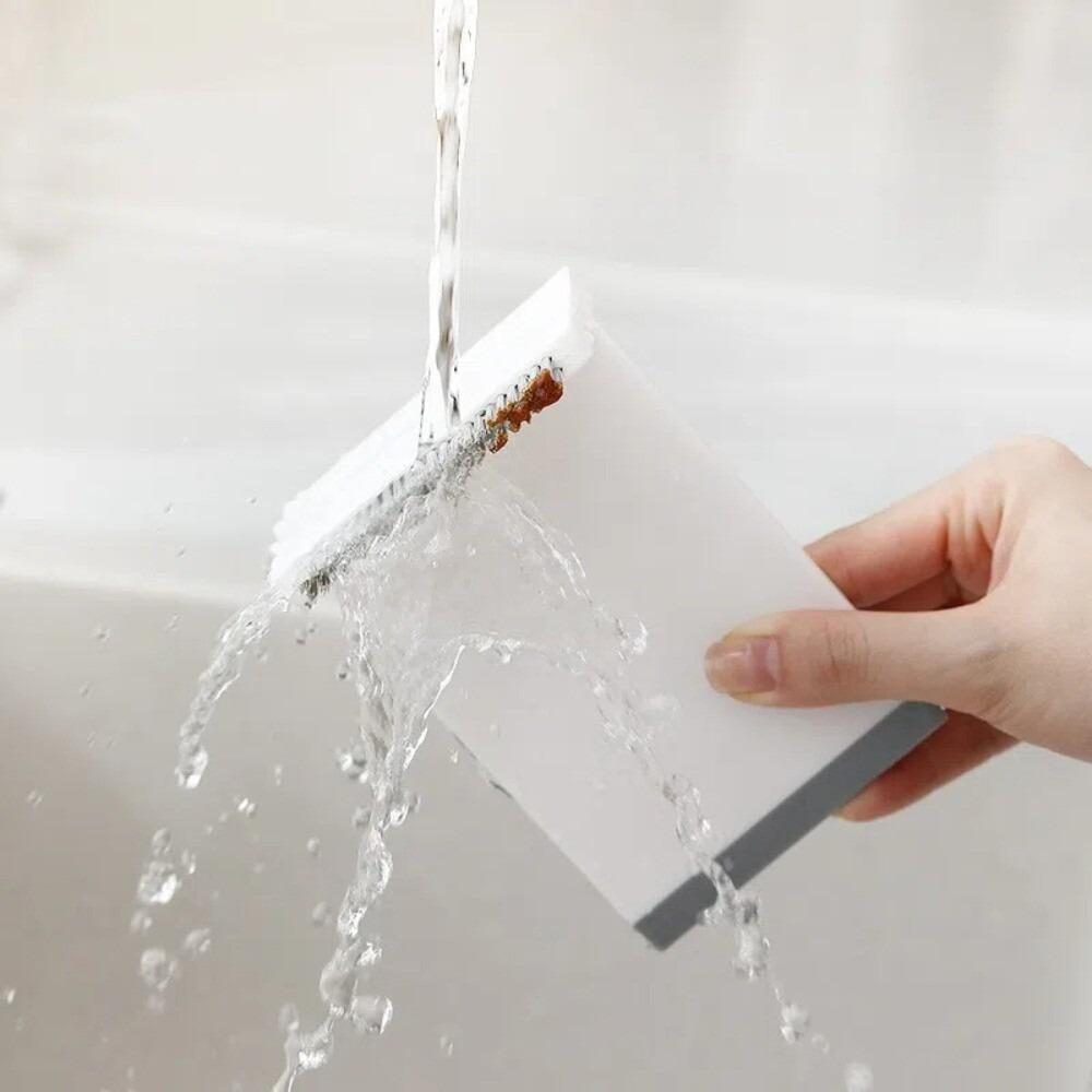 White Mini Cleaning Brush Portable Squeegee Cleaner Removable Brush Sink Cleaning