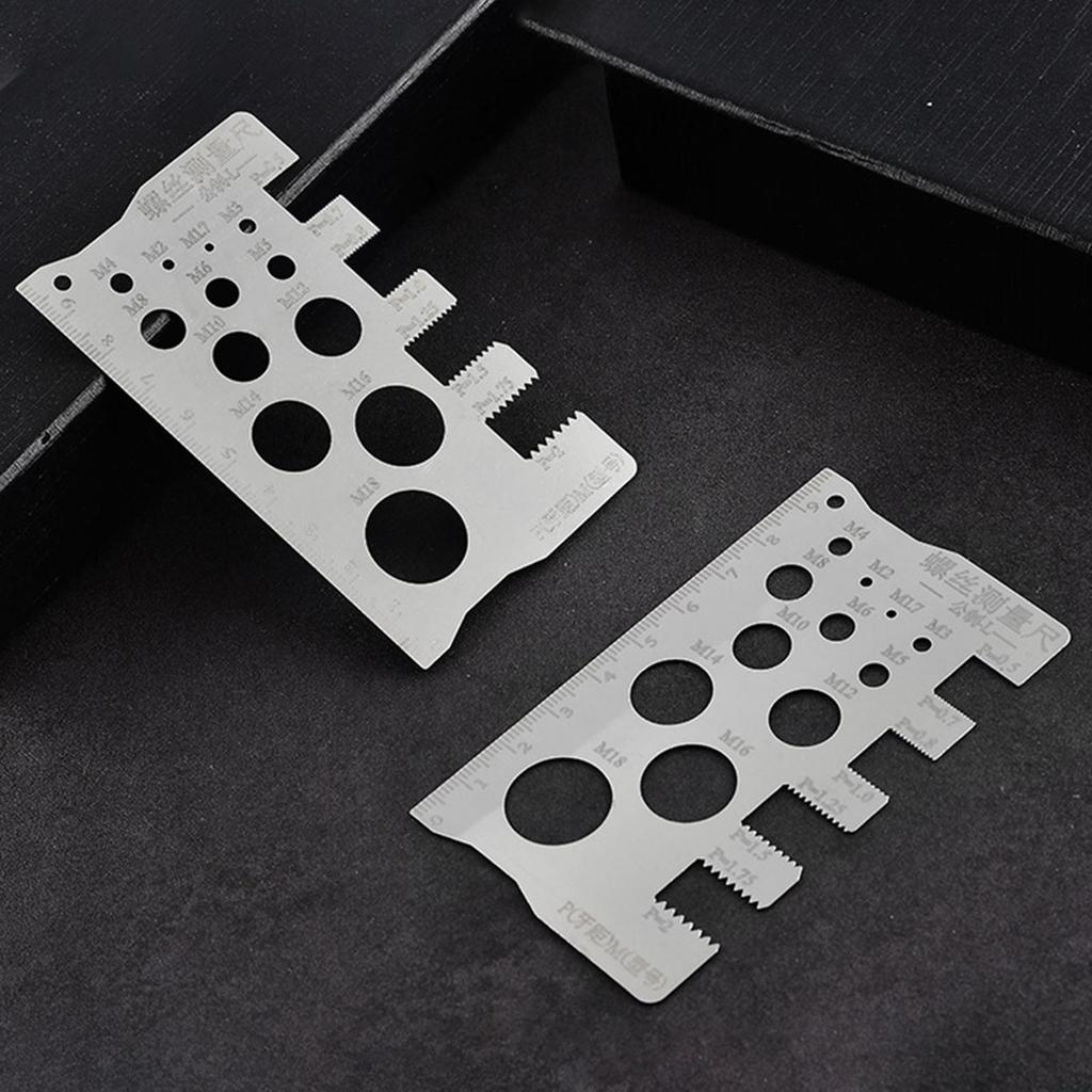 Screw Thread Gauge Precise Stainless Steel Ruler Nut Screw Thread Pitch Gauge Sizer For Technicians Mechanics Plumbing