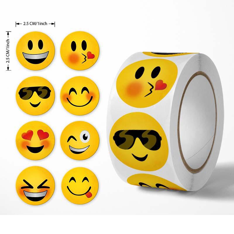 Amazon grenzüberschreitende Rollenverpackung kreatives lustiges Ausdrucksdesign Aufkleber Belohnungsaufkleber Partydekorationsetiketten