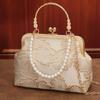 Chinese-style Traditional Chinese Style Bag, Elegant Dinner Clip Bag, Handbag, Pearl Bag, Crossbody Bag