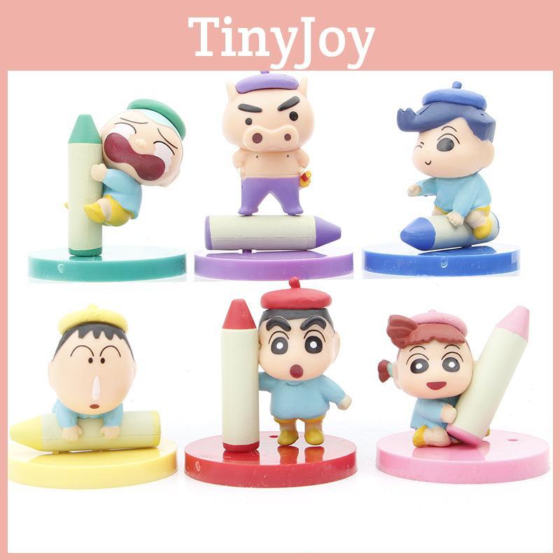 Entzückendes Crayon Shin-chan Figuren-Set Für Schreibtisch Auto Kuchen Dekoration Sammlerstück PVC