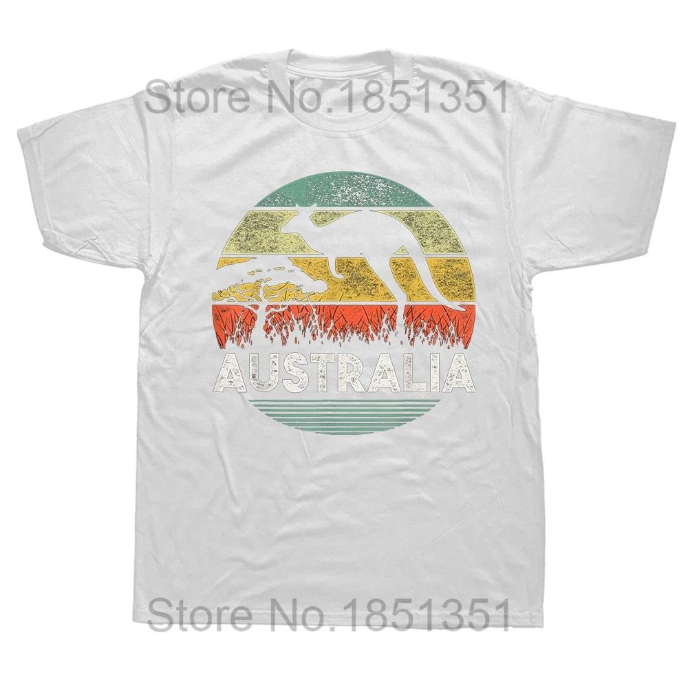 Australia Day Funny Australian Kangaroo Vintage T Shirts Cotton Streetwear Short Sleeve Birthday Gifts Tshirt Mens Clothing