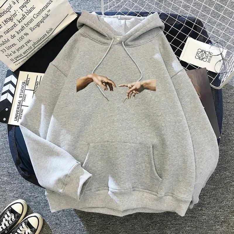 2024 New Style - 90s Style Beautiful Landscape Print Pattern Autumn-Winter Fleece Warm-Up Hooded Sweatshirt