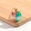 Trendy Christmas Apple Resin Pendant Keychain Bag Charms for Women Cute Decoration Iridescent Jewelry Accessories Keyring Gift