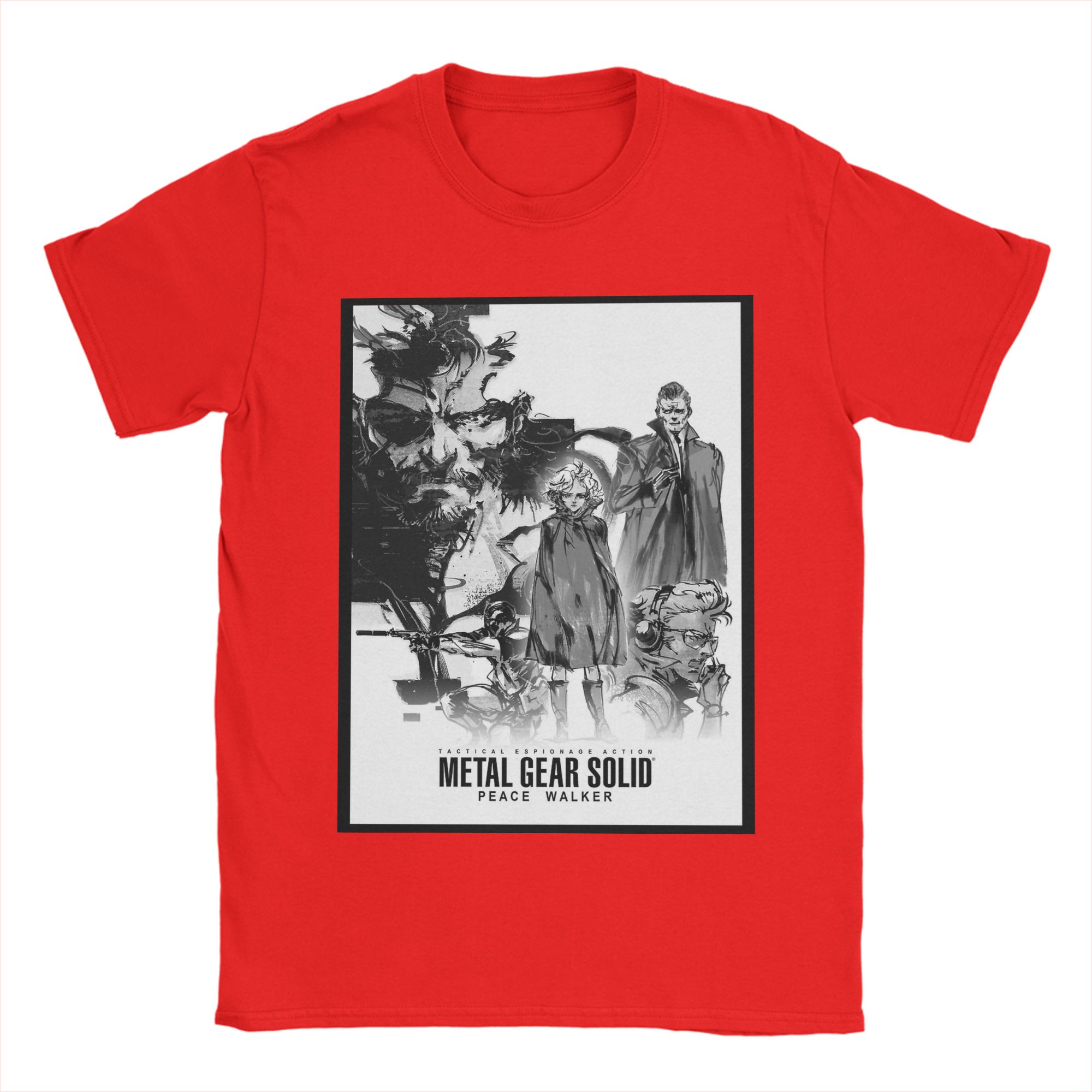 

Metal Gear Solid TShirt Beach Pure Cotton TShirts For Mens Fashion Print Tshirt ShortSleeved Vintage Clothing S