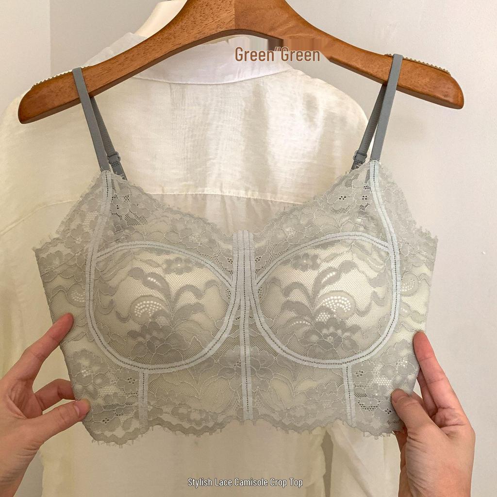 Wireless Camisole Top with Chest Pads for Big Busts