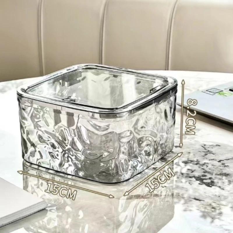 High End Transparent Acrylic Multifunctional Storage Box, Hair Accessories, Rubber Bands, Jewelry Storage, Cotton Swab Storage