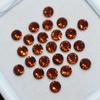 8 Pcs Natural ORANGE SAPPHIRE 5x5 MM Lot CERTIFIED Gemstone Round Cut