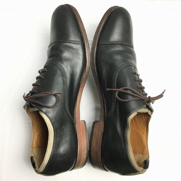Johnston & Murphy Storlek 13M (30.531.0cm) Cap Toe Straight Tip Business Shoes Svart Herrskor(BEGAGNAD)