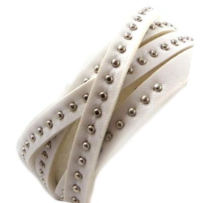 [R6856] - White 'Authentik' Leather Strap - 4 Turns