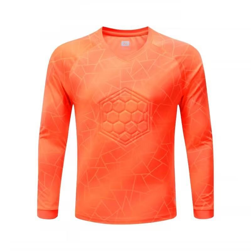 Unisex Long Sleeve Goalkeeper Jersey Set Adults Teens - Soccer Training Uniform In Fluorescent Green Red Navy Pink