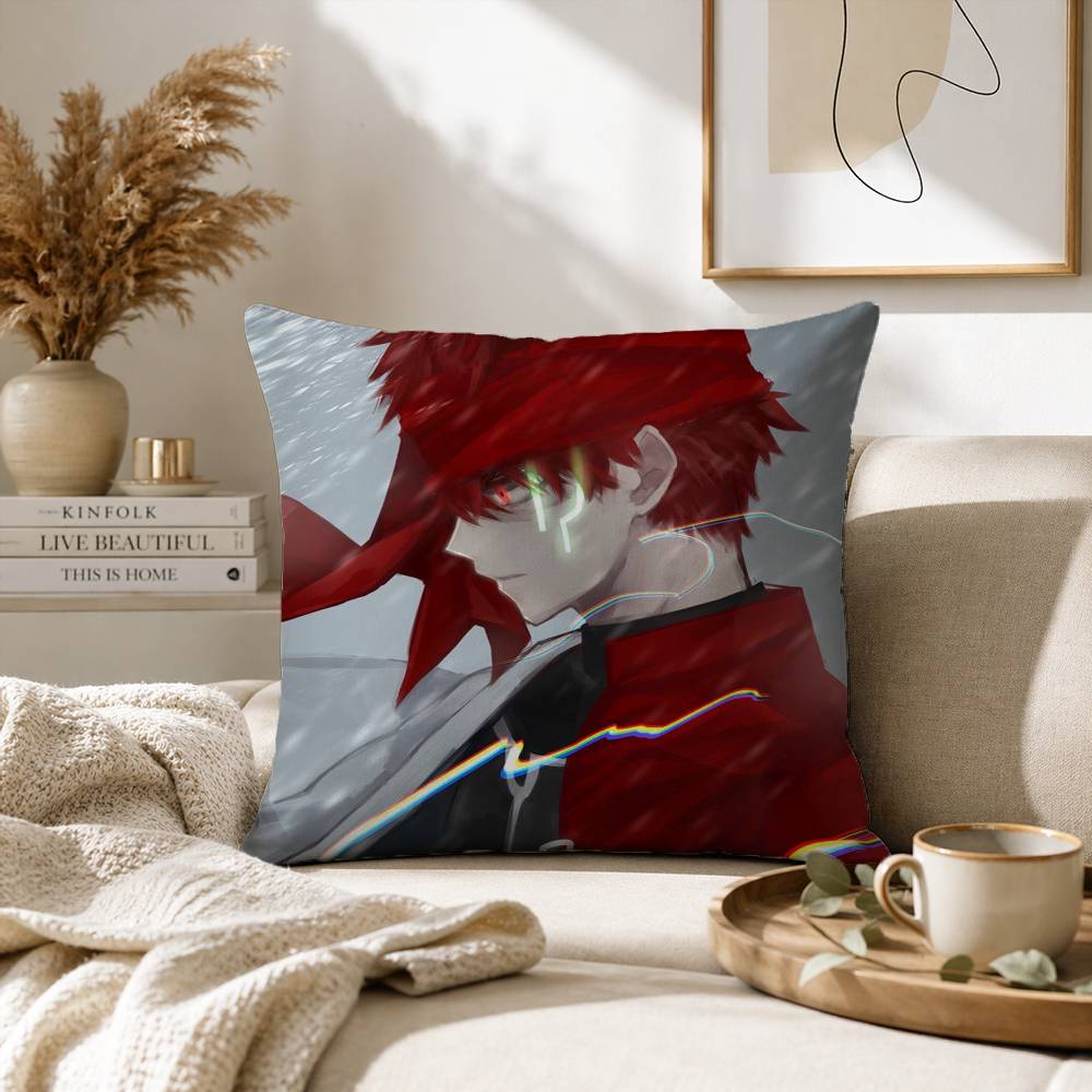 A-Anime Fate Emiya Shirou Pillow Case for Sofa Living Room Home office Decor Protective Cover