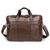 Jiameida European & American Retro Leather Men's Briefcase & Handbag for 17-Inch Laptops