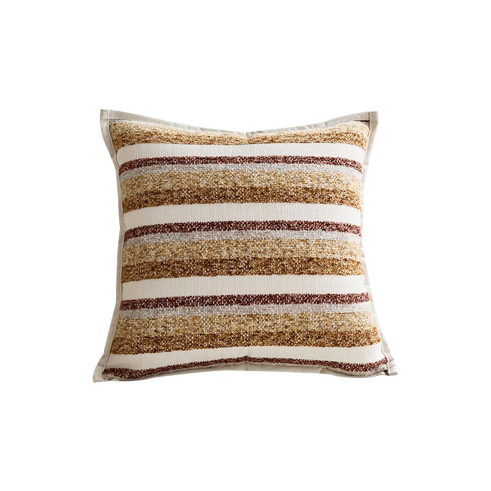 Luxury 3D Striped Jacquard Pillow Cover 45x45cm Soft Textured Cushion Case for Sofa Living Room Villa Home Decoration