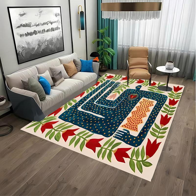 Classic Vintage Art Ancient Egypt Colorful Abstract Animal Area Rugs for Living Room Bedroom SofaDoormat Decor,Kids Non-slip Mat