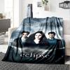 Name Custom Twilight Poster Print Flannel Blanket High Quality Warm Comfortable Cover for All Seasons Perfect for Gifts Home Decor