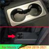 For Mazda CX-30 DM - ABS Chrome Rear Seat Drink Cup Holder Chrome Trim Cover Bezel Surround Frame Styling