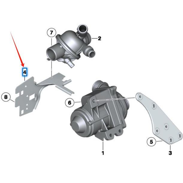 BMW 7 & 5 Series F01/F02/F10 Water Pump Bracket