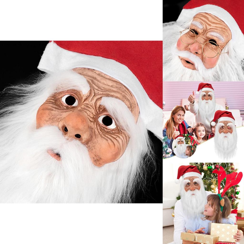 Masque de Noël en latex extensible et respirant avec œillets pour une vue dégagée