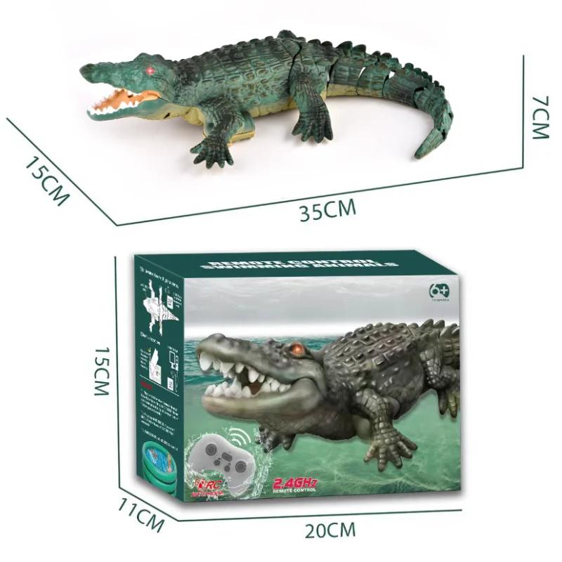 2.4G Rc Simulation Crocodile 4Ch Remote Control Waterproof Electric Interactive Shark Children'S Water Outdoor Pool Toys Gifts