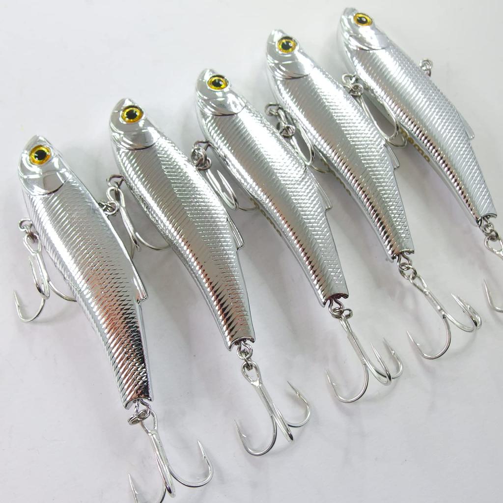 Momo Köder Seebarsch Köder Vibration Knife Edge Vibe 70ES 55ES Hochleistungs-Kleiner Blaufisch Sakura Forelle Standard-Köder Voll (70 mm – plattiert)