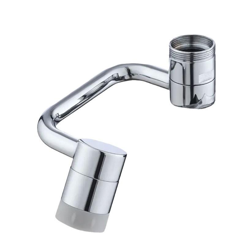 Universal Swivel Faucet Mechanical Arm Bathroom Sink Faucet Nozzle Extender Rotatable Full Copper Faucet Aerator Dual Outlet