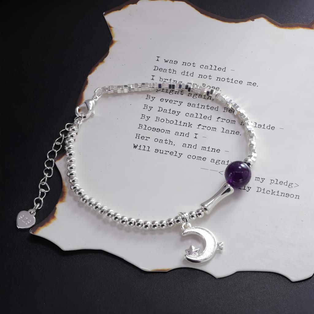 Elegant Handcrafted Natural Stone Bead Chain Bracelet, Timeless Design Suitable for Any Occasion