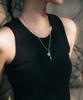 High School Disco Star Cubic Toggle Bar Necklace