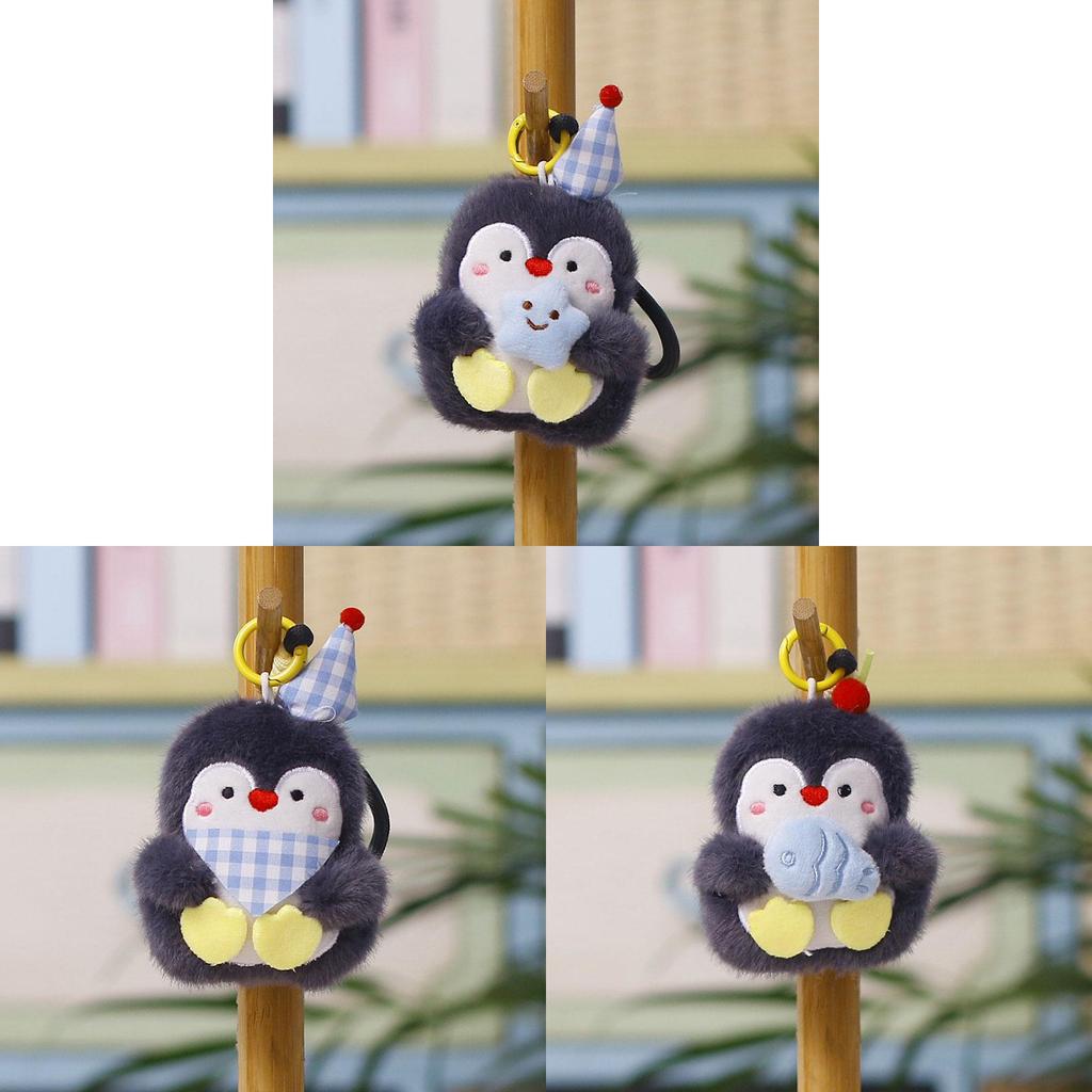 Cute Penguin Plush Keychain With Birthday Hat And Star Design For Kids And Teens Decor