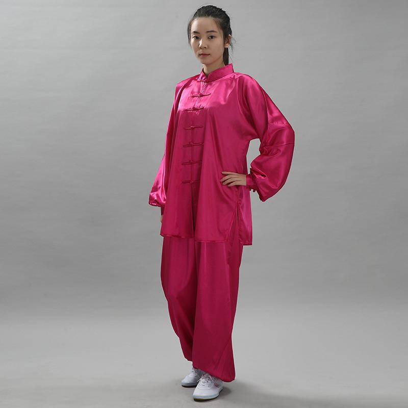 Traditioneller chinesischer Tai Chi Anzug Kung Fu 2 Teile/satz Unisex Knopfleiste Hemd Lose Einfarbig Tragen Männer Kleidung