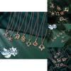 Genshin Impact Vision Element Diamond Pendant Necklace Alloy Chain Zircon Inlaid